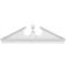Ekena Millwork Acorn Architectural Grade PVC Combination Pediment, 82"W x 27-3/8"H x 2-3/4"P (Pitch 6/12) PEDPC082X275ACR00 - alternate 4